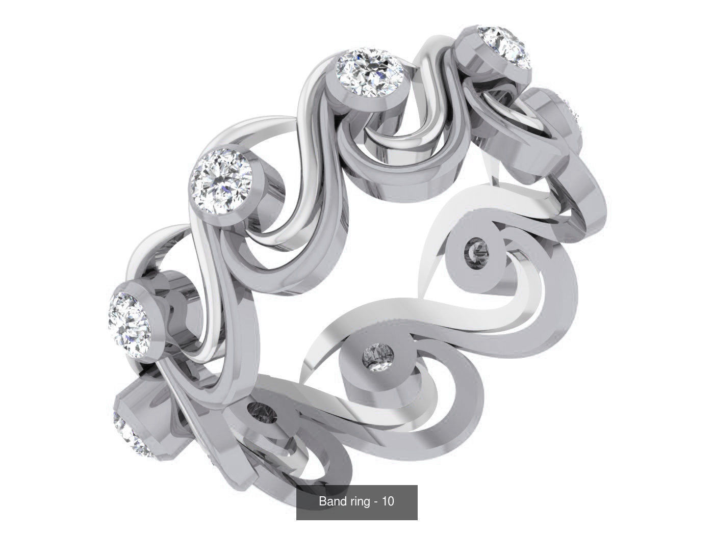 95 Band ring 3D Model Collection_100