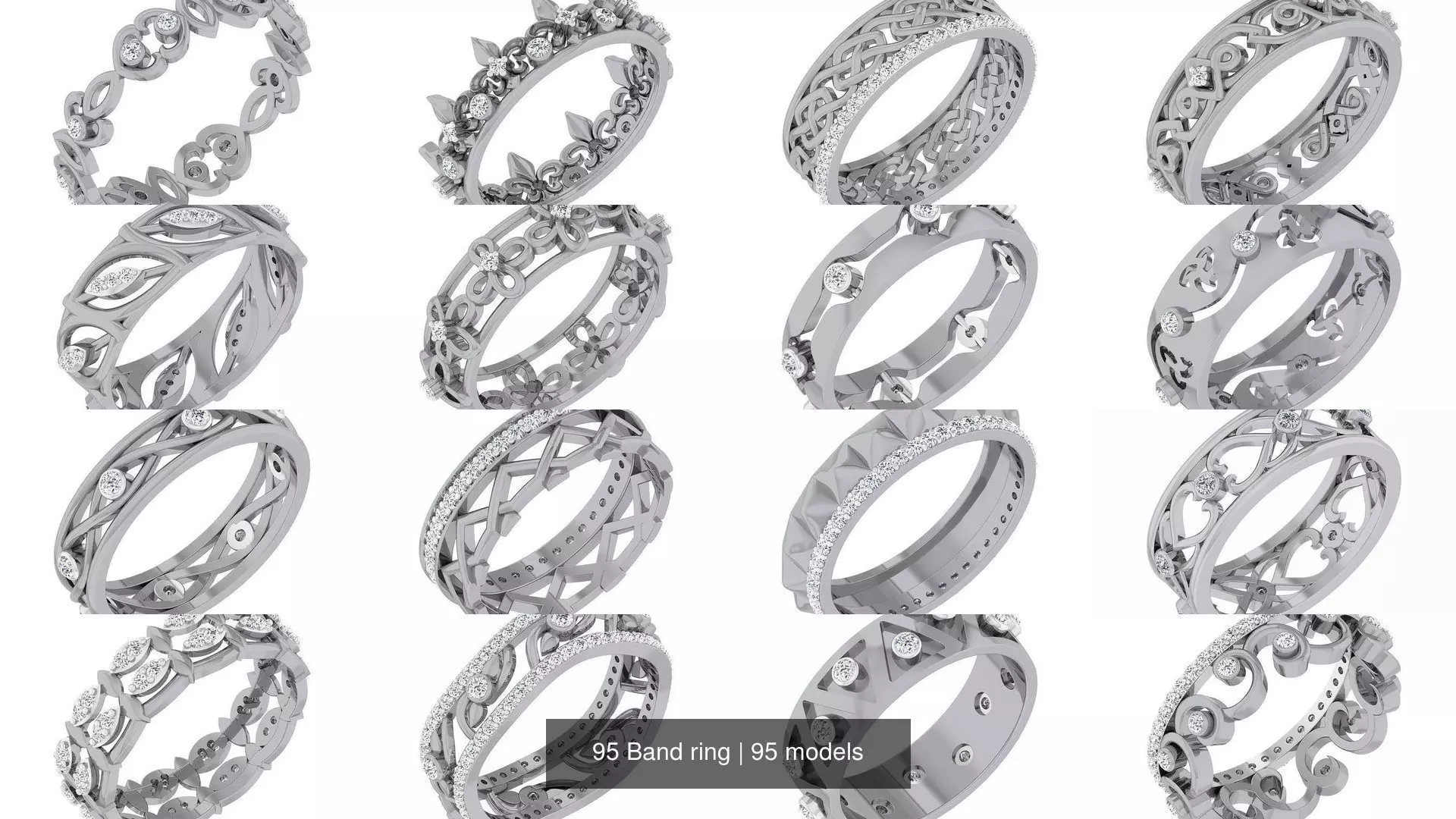 95 Band ring 3D Model Collection_0