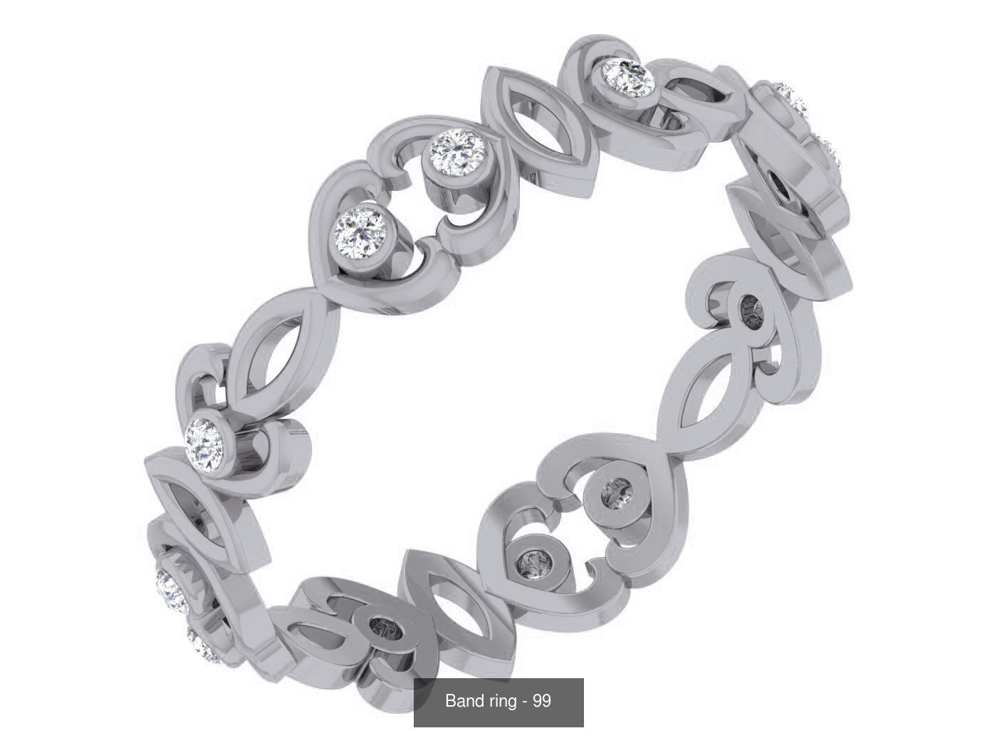 95 Band ring 3D Model Collection_7