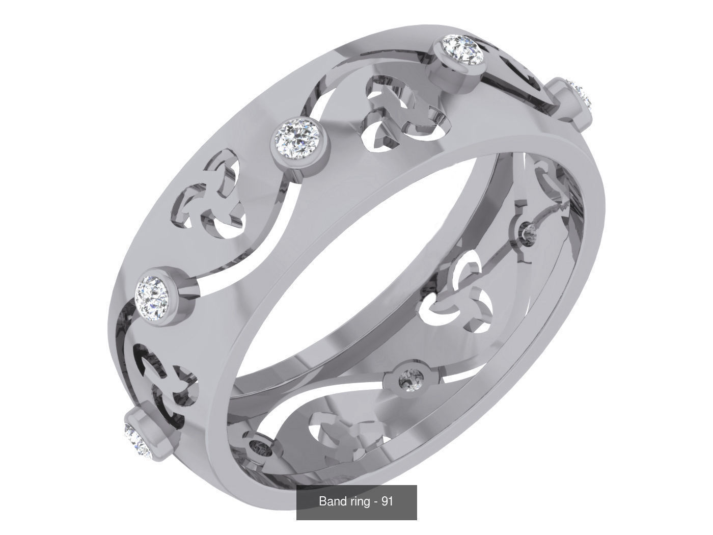 95 Band ring 3D Model Collection_14