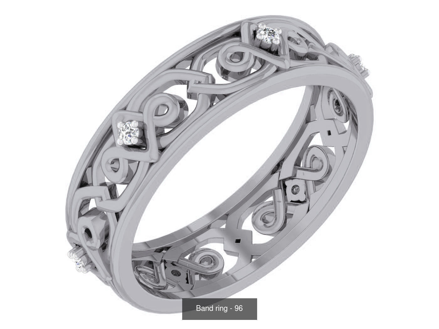 95 Band ring 3D Model Collection_10