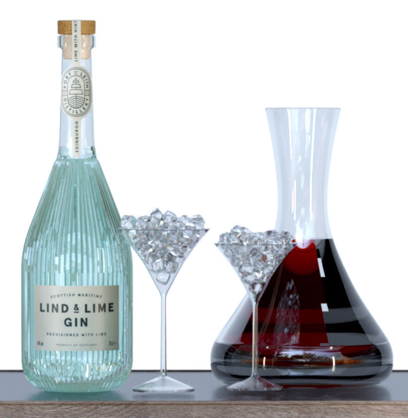 Home mini bar 3D model_3