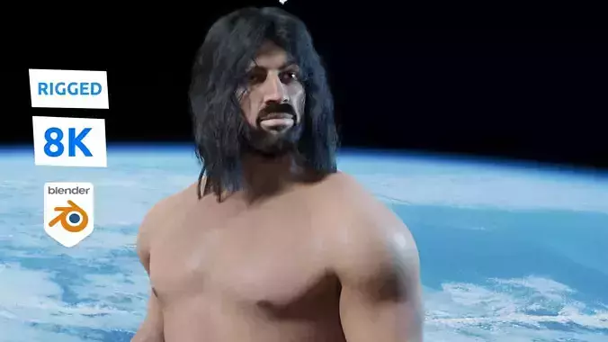Mahmud - Arabian warrior - Rigged 3D model