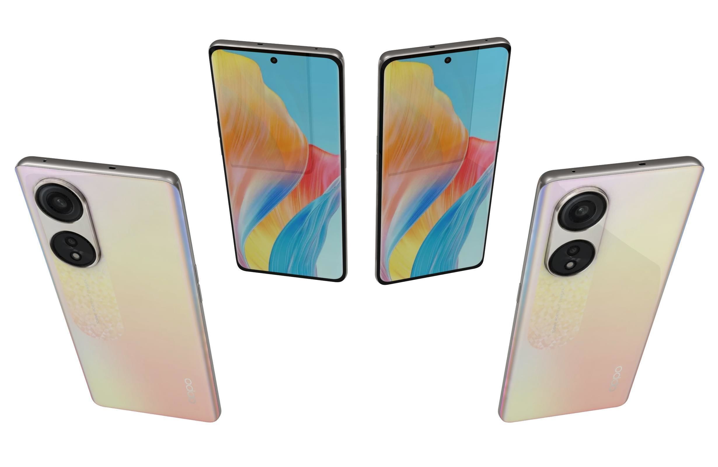 OPPO A1 Pro All Colors 3D model_28