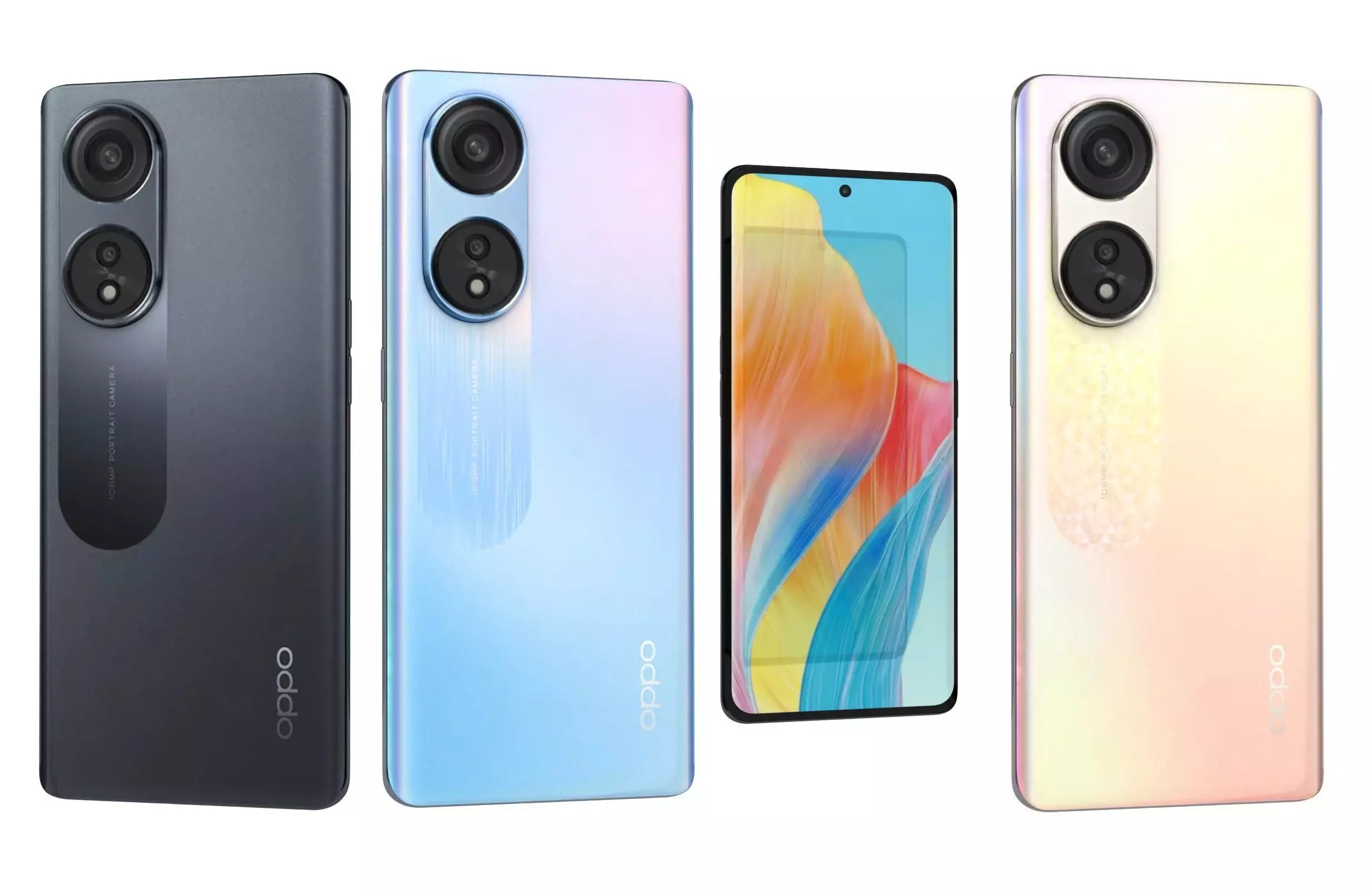OPPO A1 Pro All Colors 3D model_0