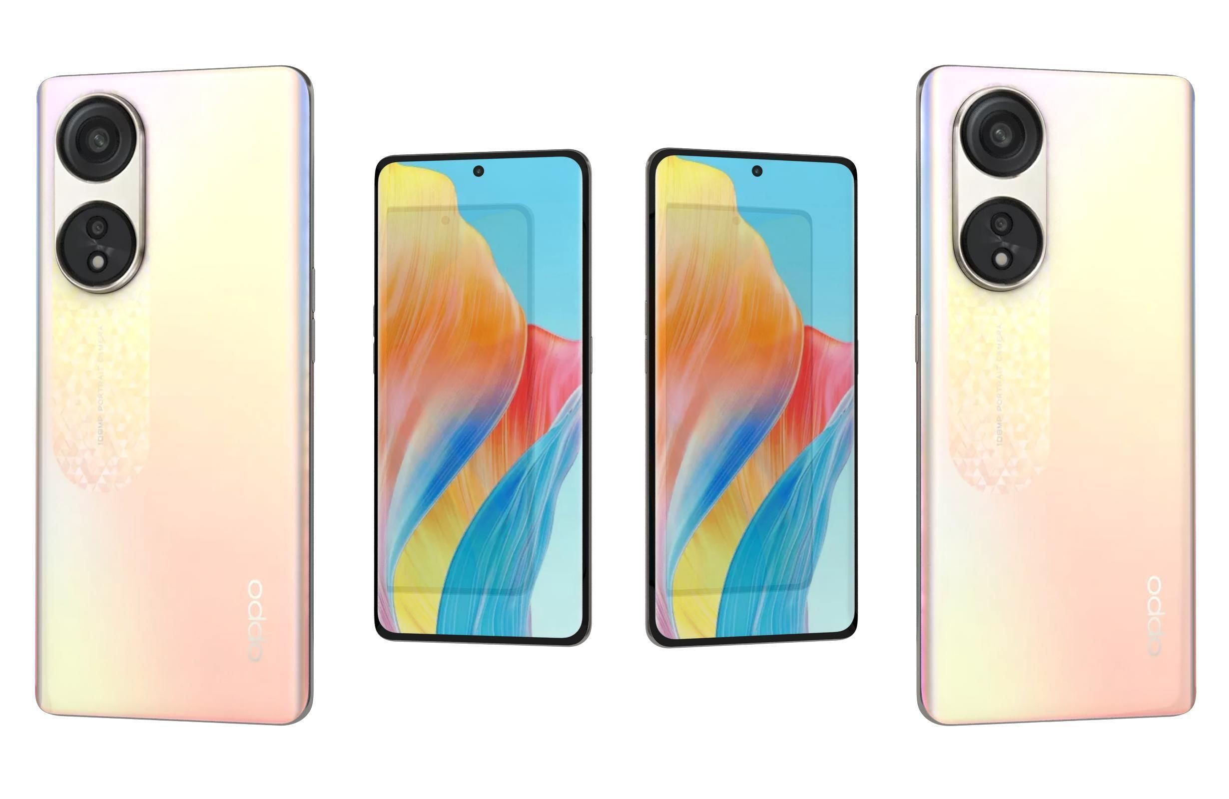 OPPO A1 Pro All Colors 3D model_30