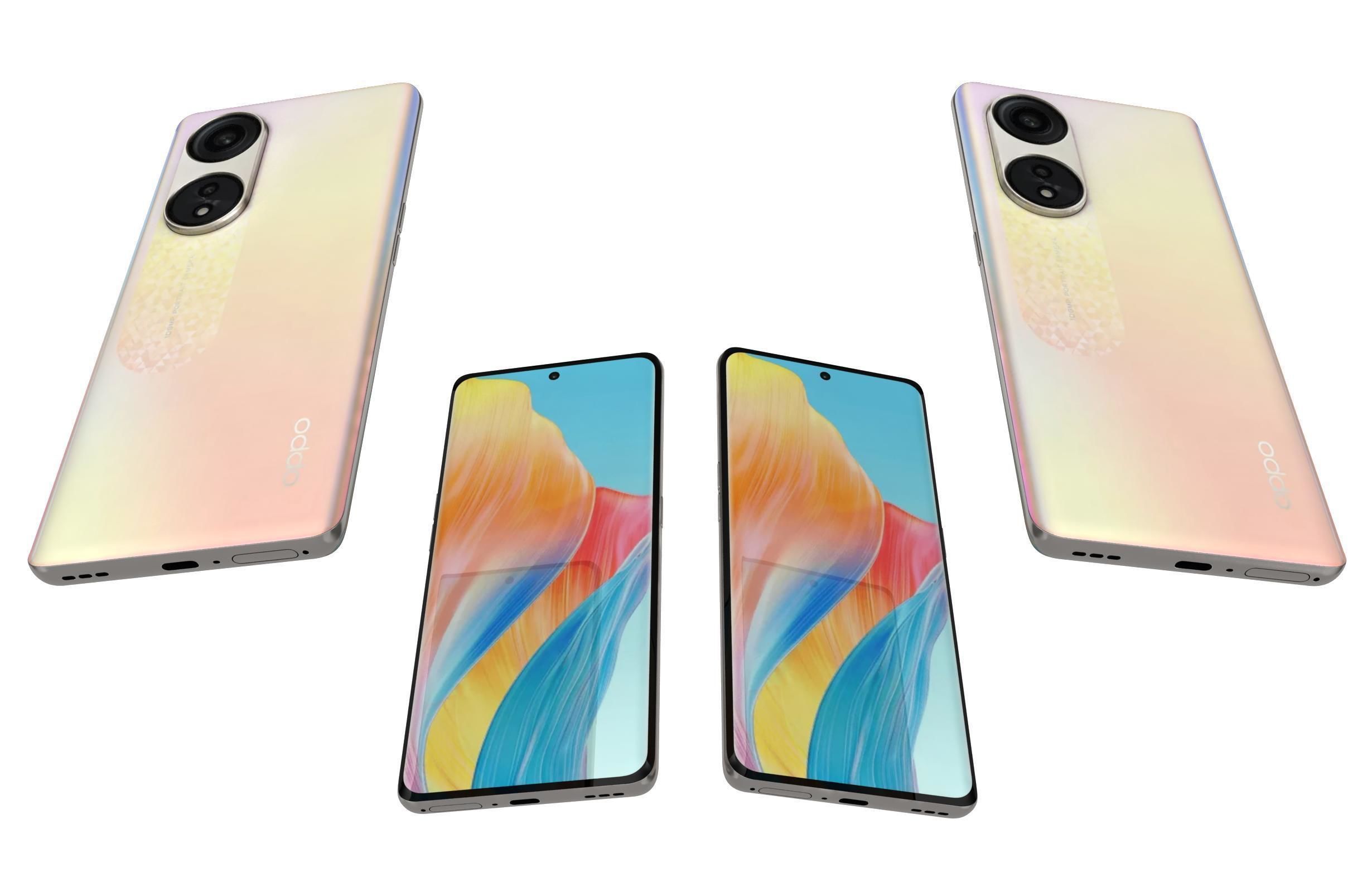 OPPO A1 Pro All Colors 3D model_29