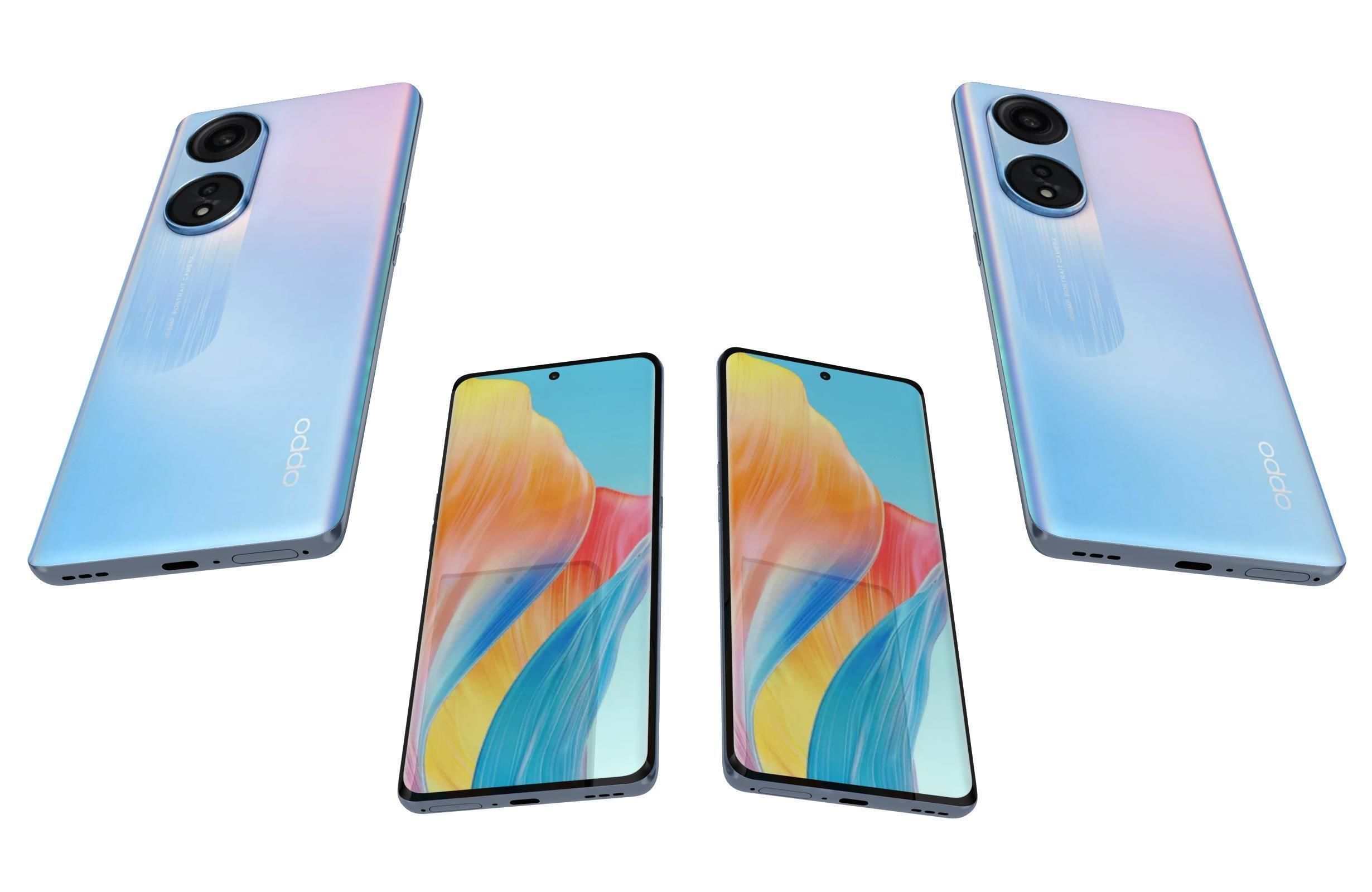 OPPO A1 Pro All Colors 3D model_22