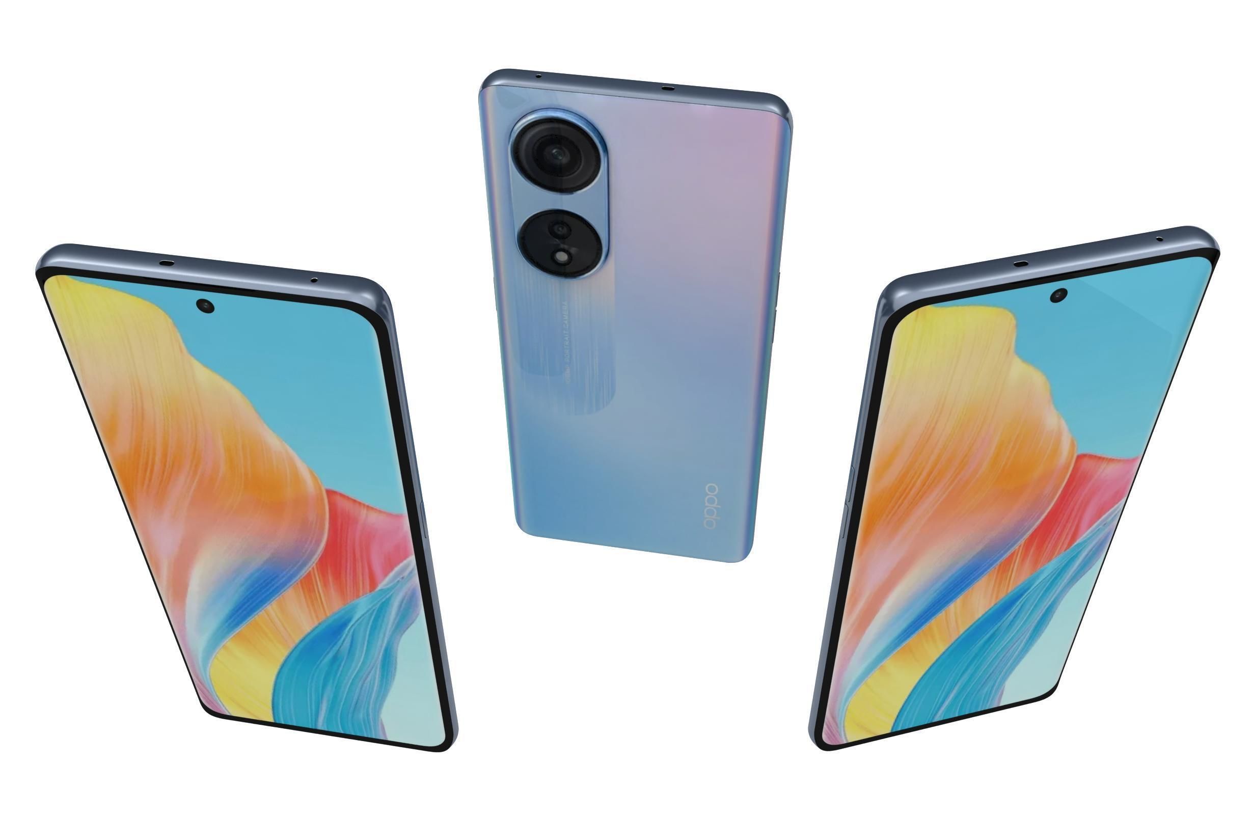 OPPO A1 Pro All Colors 3D model_9