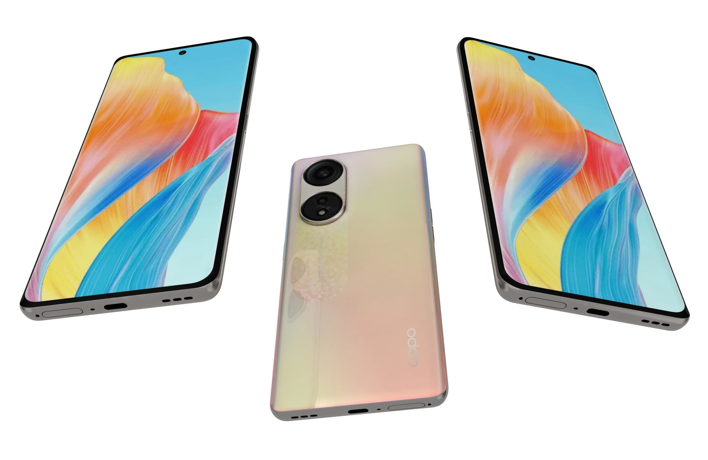 OPPO A1 Pro All Colors 3D model_27