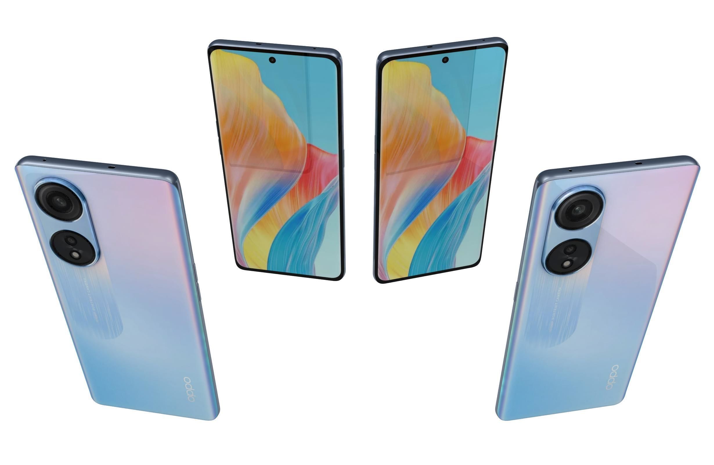 OPPO A1 Pro All Colors 3D model_21