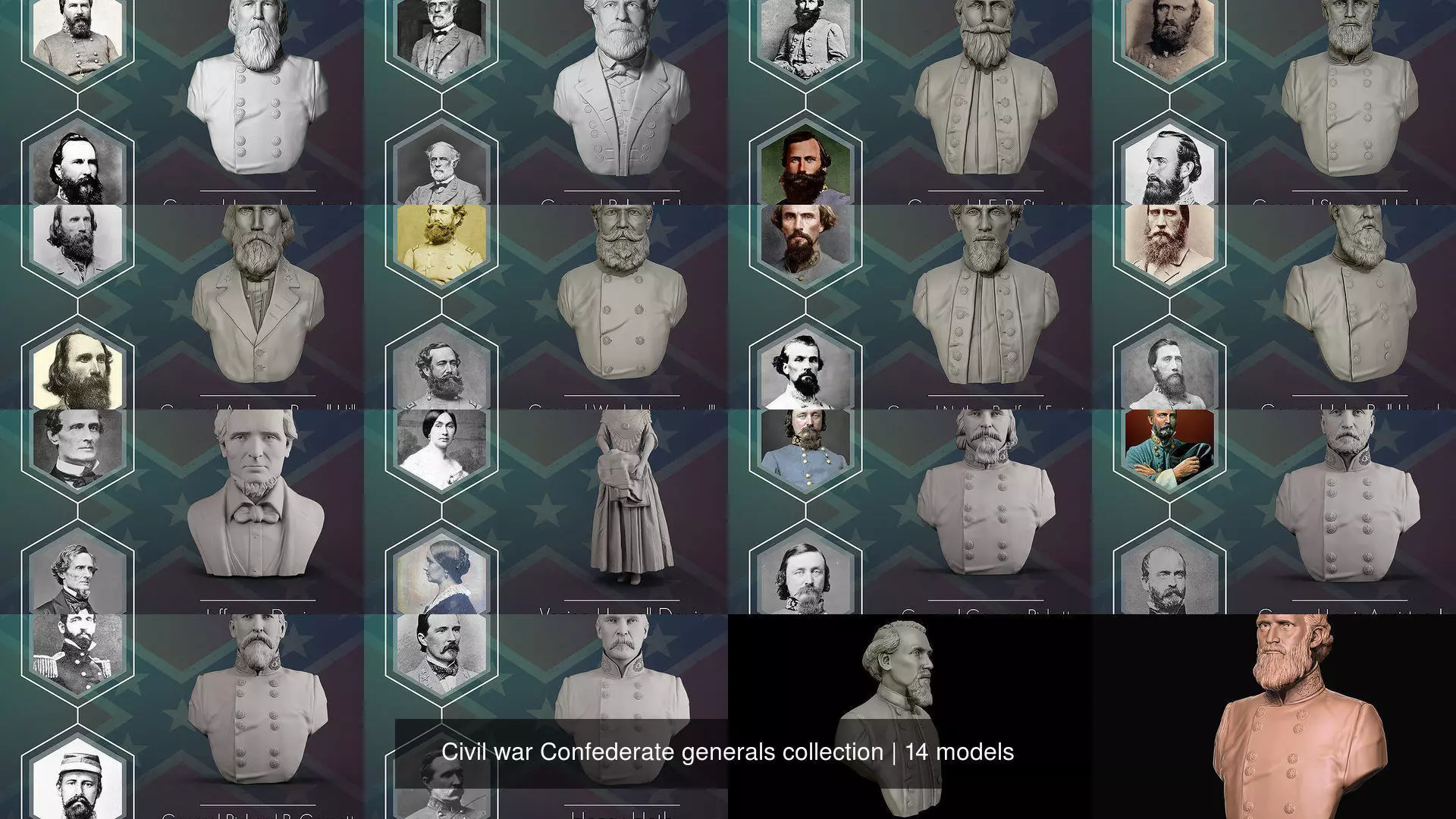 Civil war Confederate generals collection _14