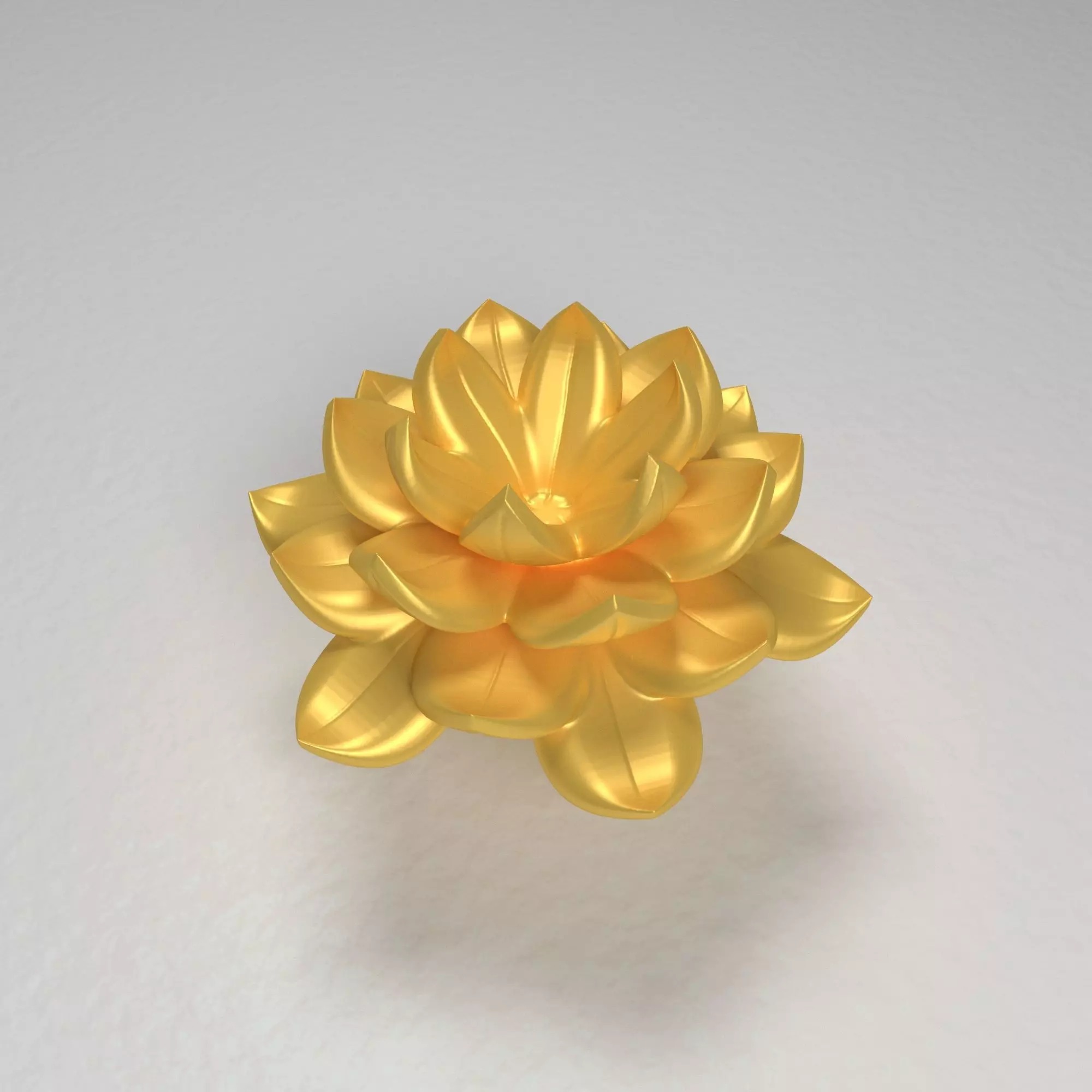 FLOWER gold lotus 3D print model_0
