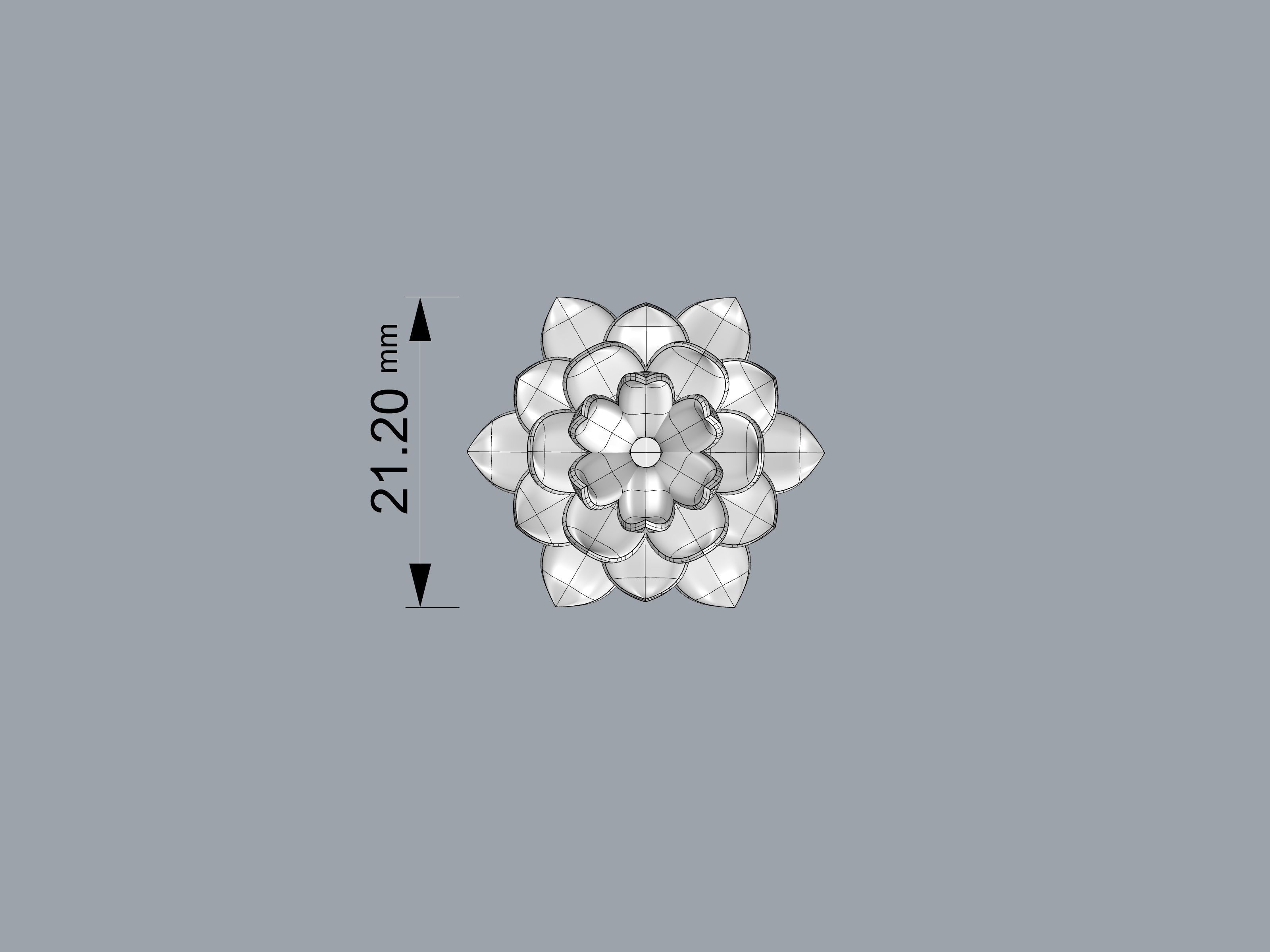 FLOWER gold lotus 3D print model_5