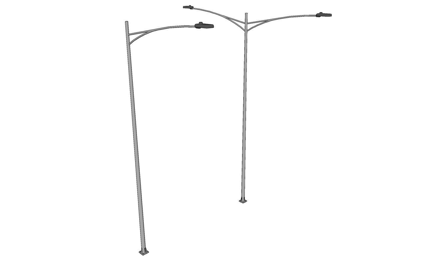 Lamp Post - Light Pole - Light Post - Street Light - Group 07 3D model_4