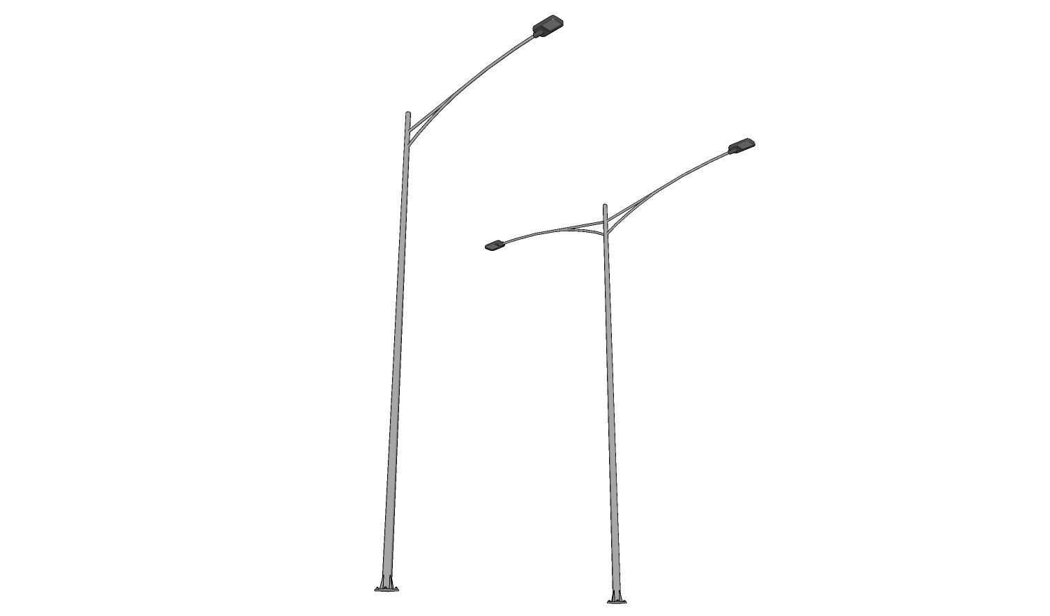 Lamp Post - Light Pole - Light Post - Street Light - Group 07 3D model_2