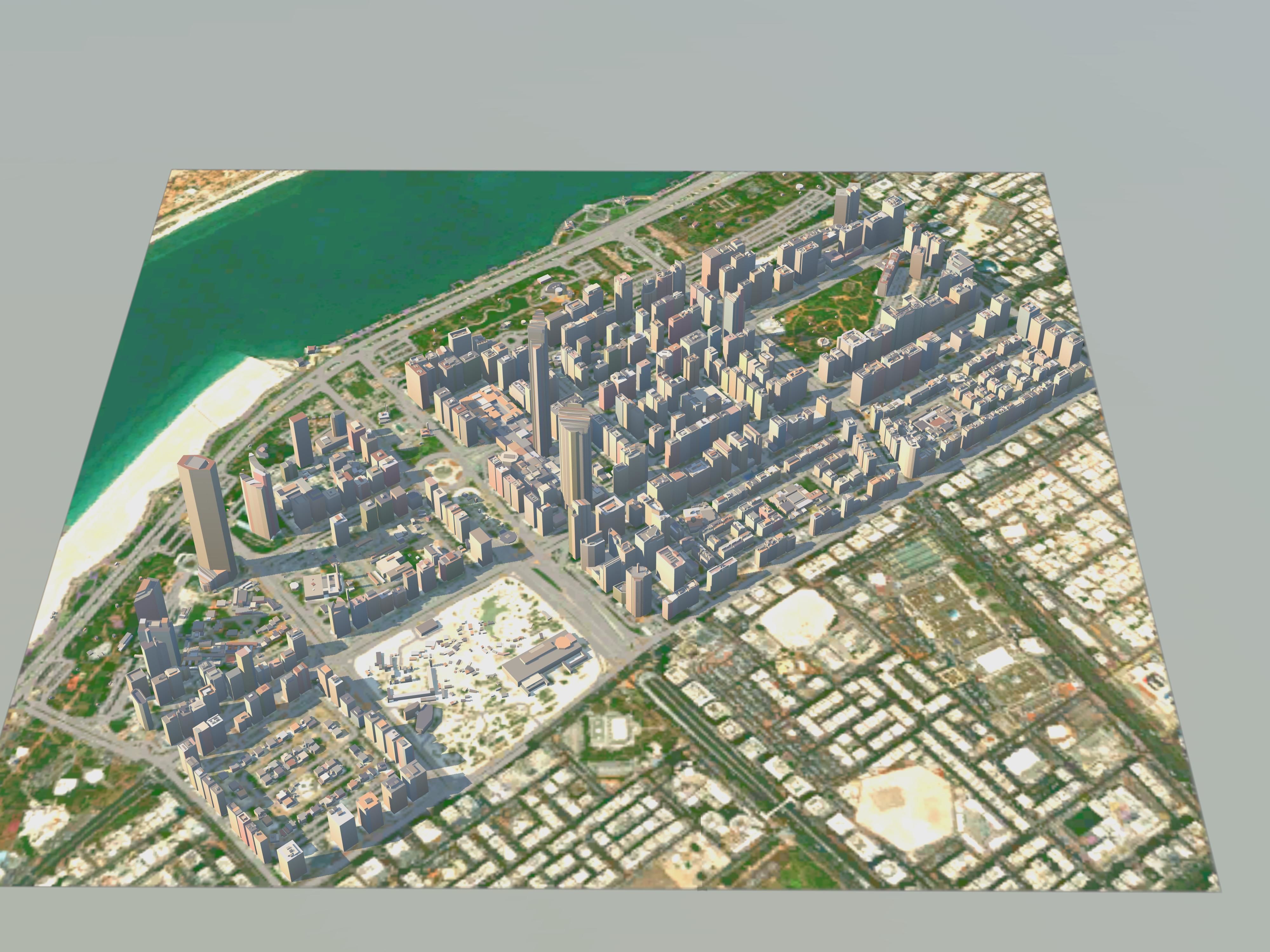 Abu Dhabi City UAE Low-poly 3D model_2
