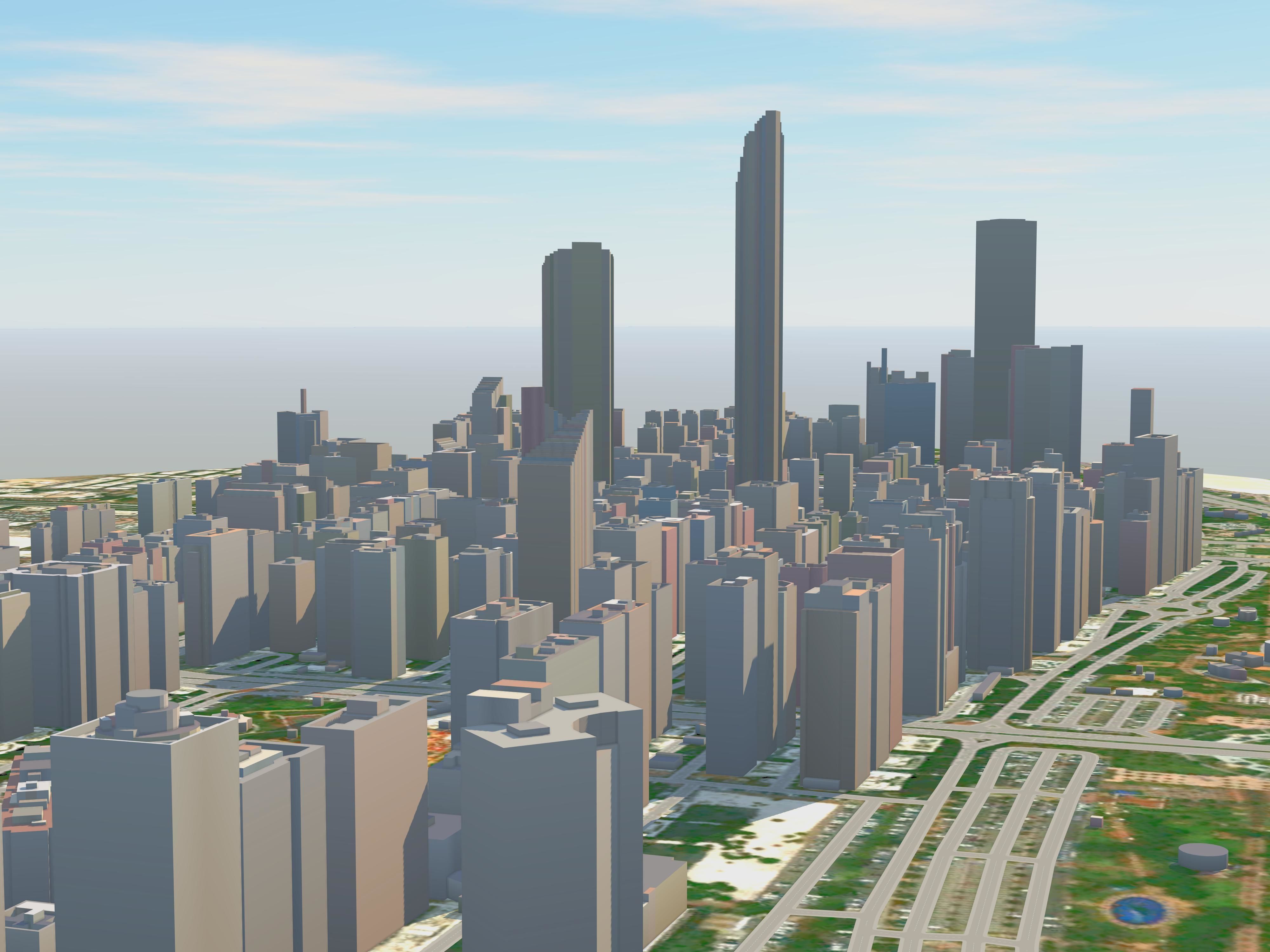 Abu Dhabi City UAE Low-poly 3D model_5