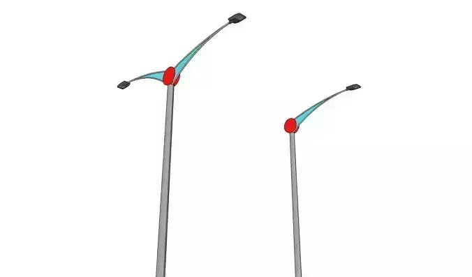 Lamp Post - Light Pole - Light Post - Street Light - Group 08 3D model