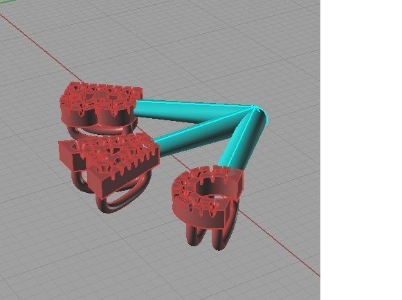 YD207 swarovski crystal cord bracelet 3D print model_9