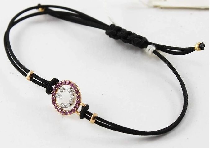 YD207 swarovski crystal cord bracelet 3D print model