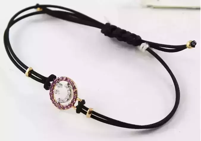 YD207 swarovski crystal cord bracelet