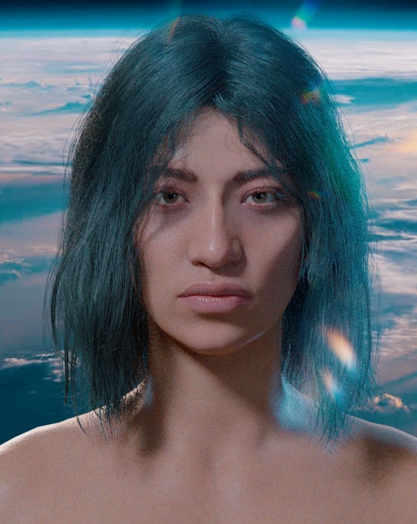 Naomi - Rigged Blender character 3D model_7