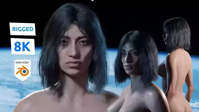 Naomi - Rigged Blender character 3D model Naomi - Rigged Blender character 3D model