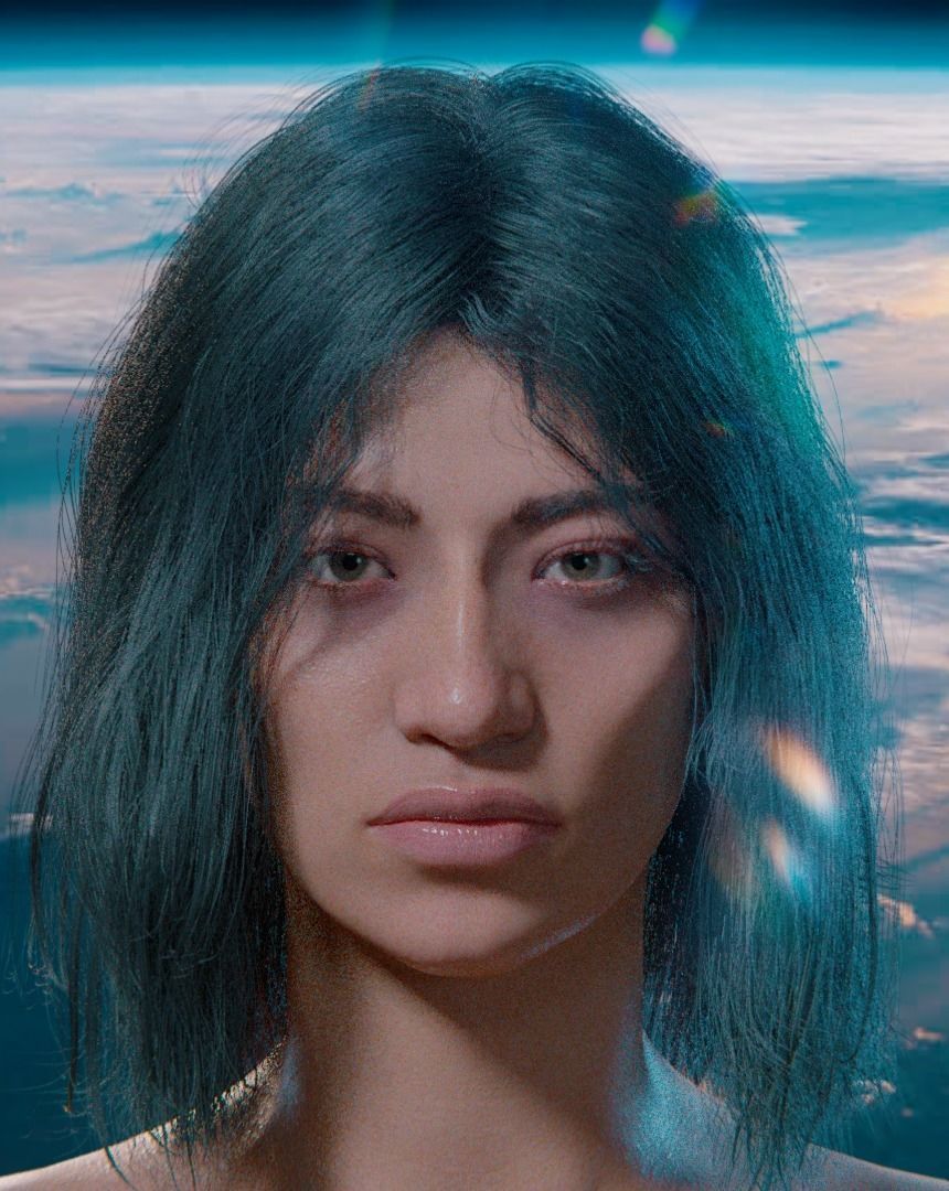 Naomi - Rigged Blender character 3D model_5