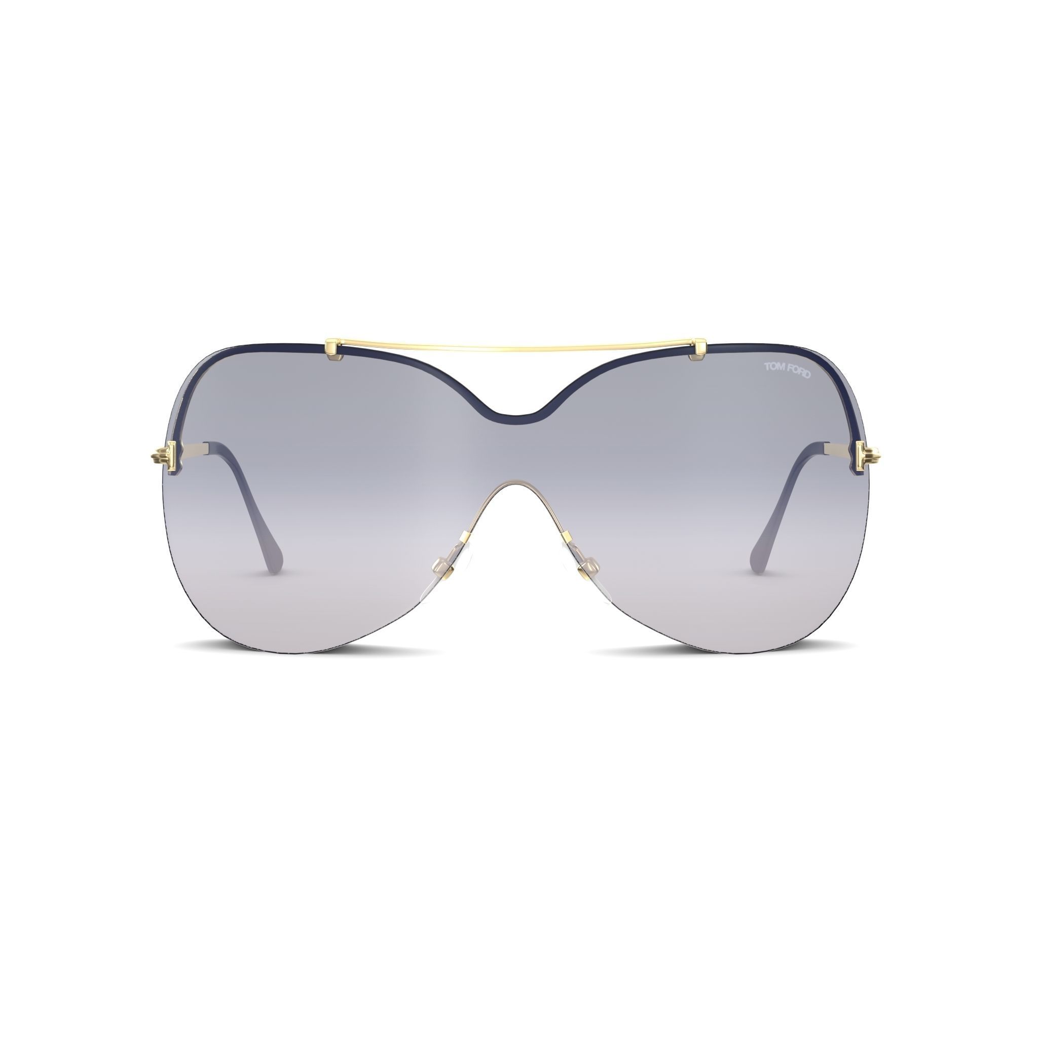Tom Ford - FT0519 Sunglasses Low-poly 3D model_2