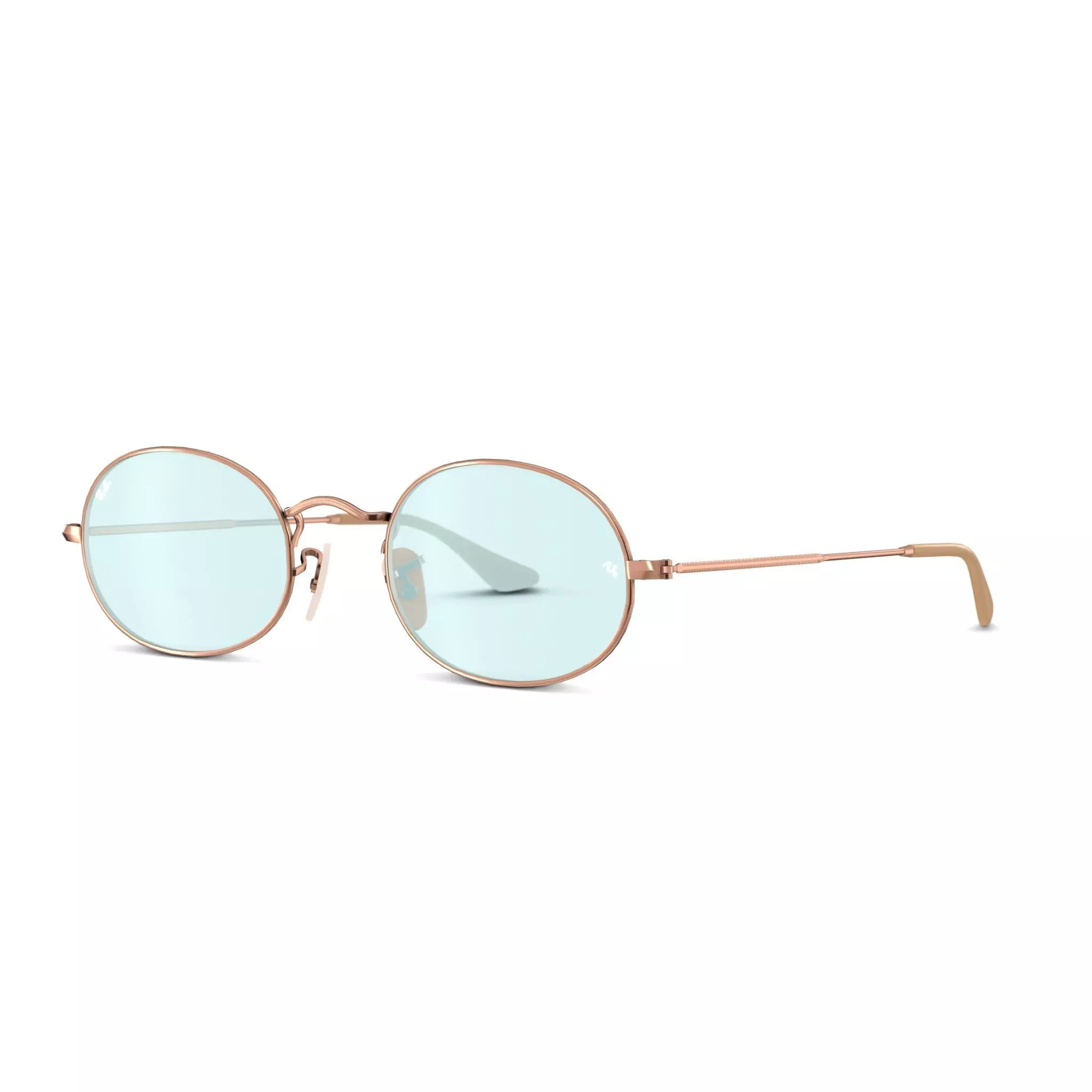 Ray-Ban Oval Washed Evolve - RB3547N 91310Y Sunglasses Low-poly 3D model_0