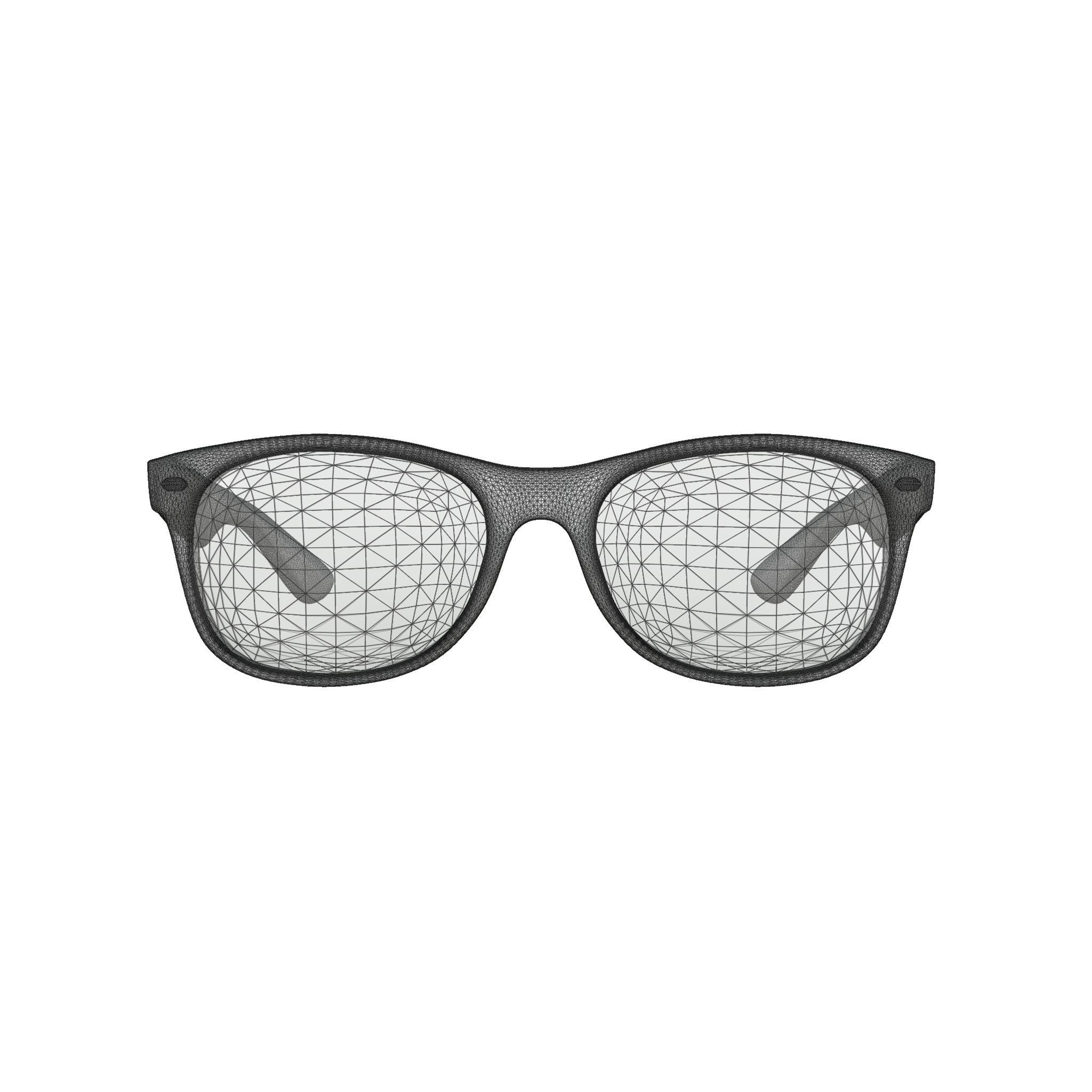 Ray-Ban New Wayfarer - RB2132 605485 Sunglasses Low-poly 3D model_7