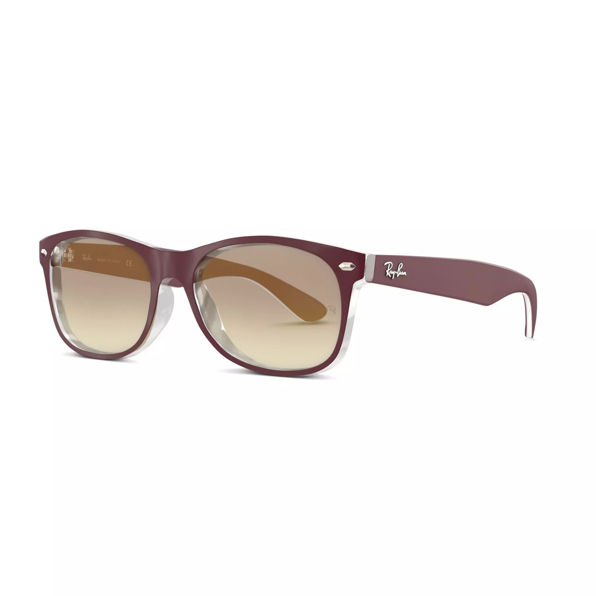 Ray-Ban New Wayfarer - RB2132 605485 Sunglasses Low-poly 3D model_0