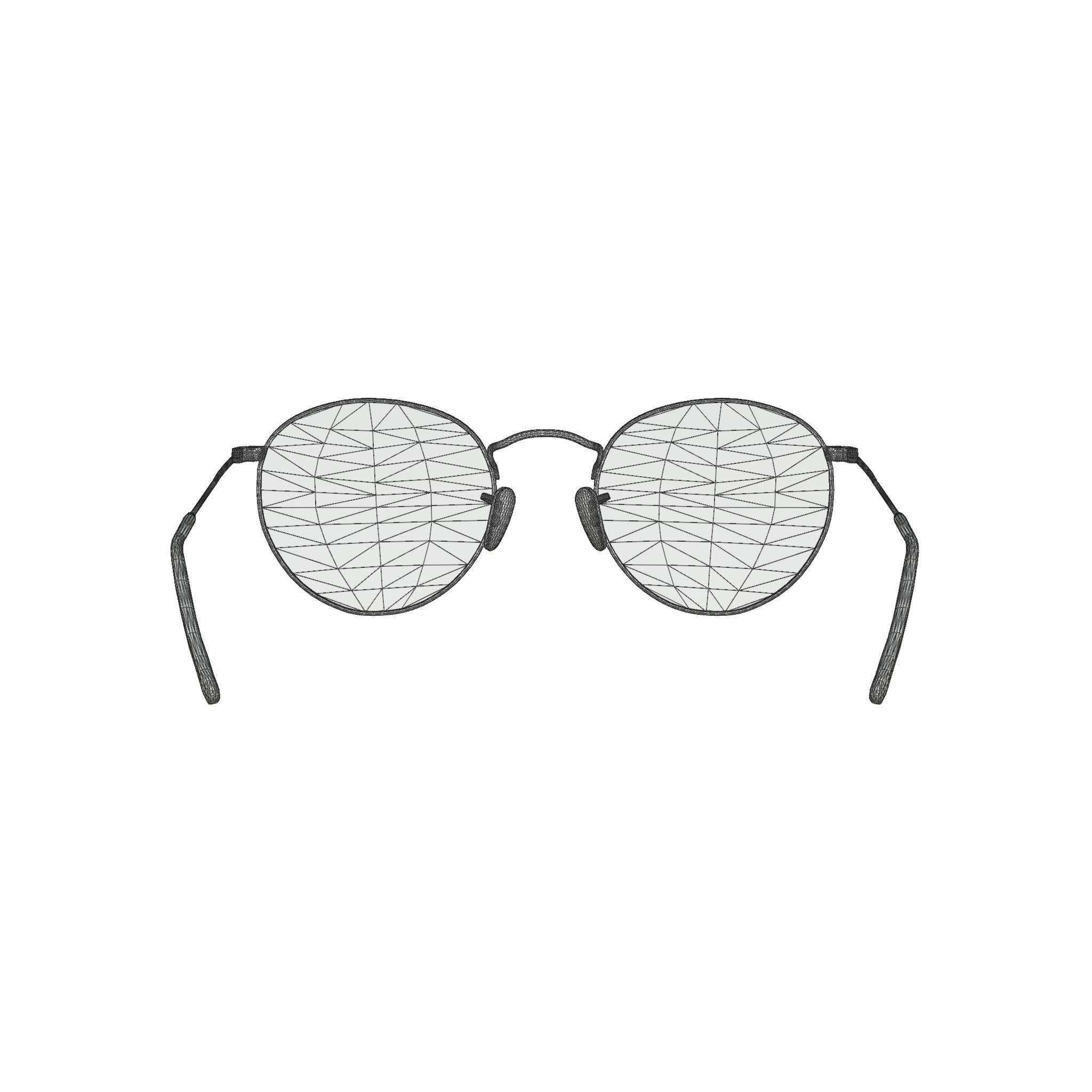 Ray-Ban Round metal - RB3447 Sunglasses Low-poly 3D model_5