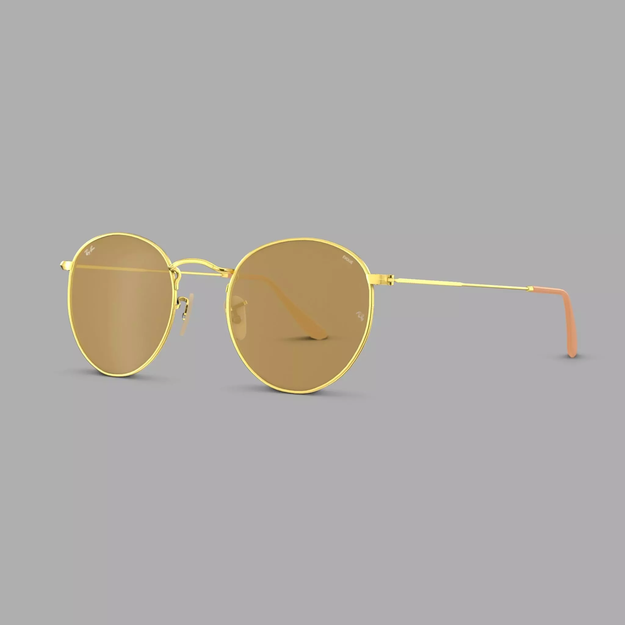 Ray-Ban Round metal - RB3447 Sunglasses Low-poly 3D model_0