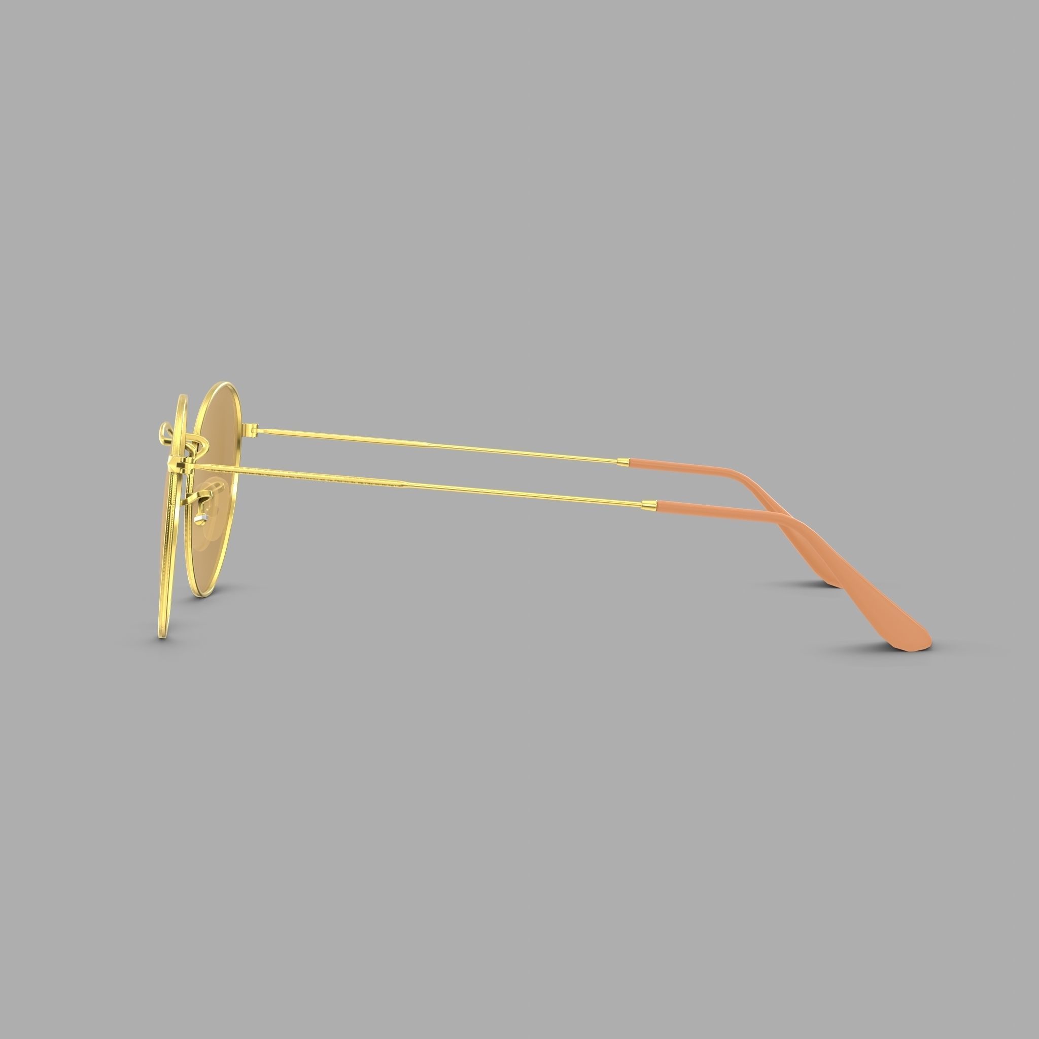 Ray-Ban Round metal - RB3447 Sunglasses Low-poly 3D model_3