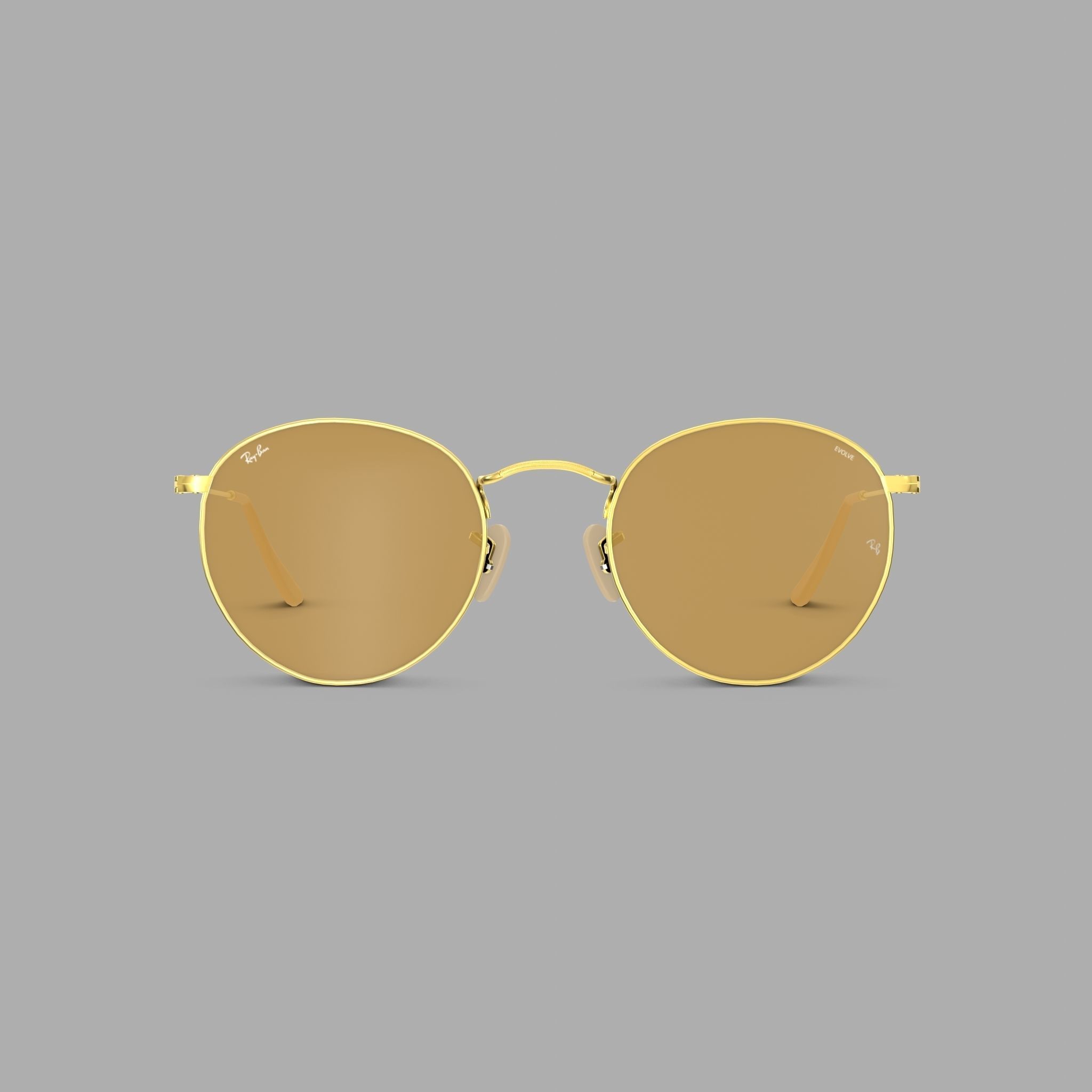 Ray-Ban Round metal - RB3447 Sunglasses Low-poly 3D model_2