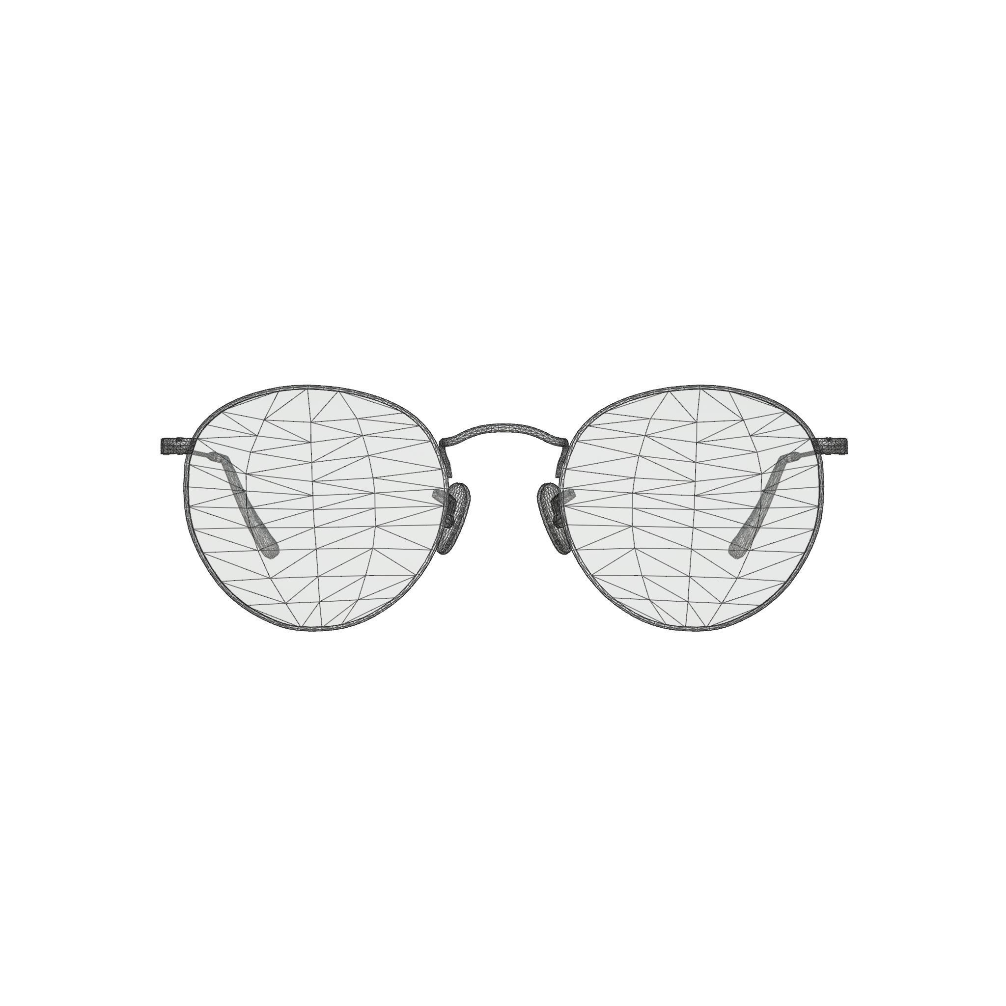 Ray-Ban Round metal - RB3447 Sunglasses Low-poly 3D model_6