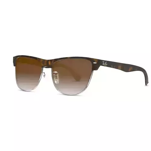 Ray-Ban Clubmaster Oversized - RB4175 Sunglasses Low-poly 3D model