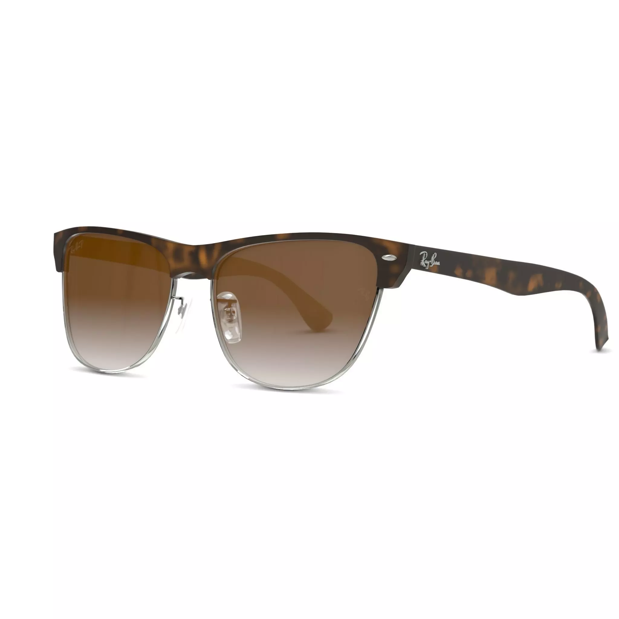 Ray-Ban Clubmaster Oversized - RB4175 Sunglasses Low-poly 3D model_0