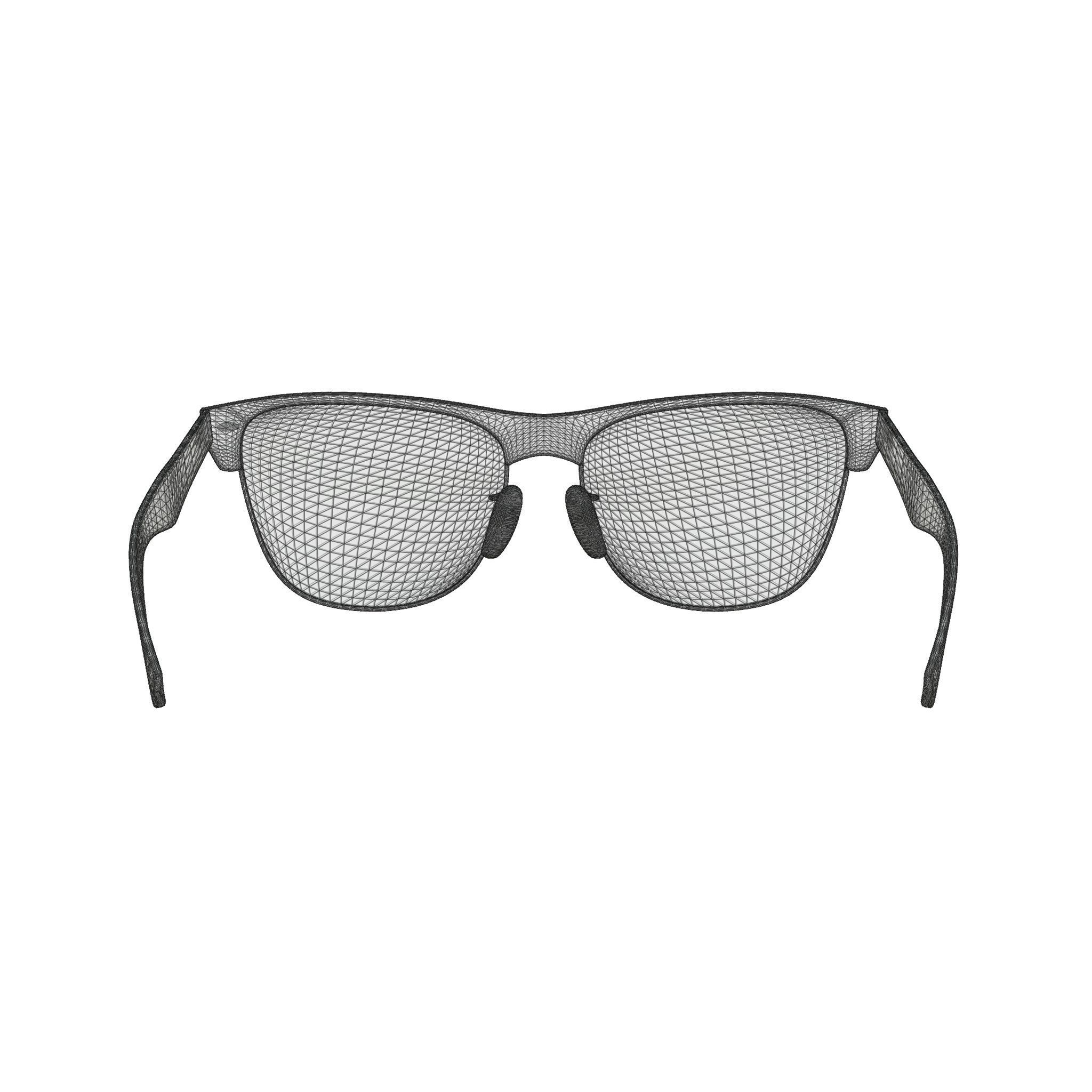 Ray-Ban Clubmaster Oversized - RB4175 Sunglasses Low-poly 3D model_5