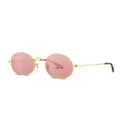 Ray-Ban Oval flat lenses - RB3547N Sunglasses Low-poly 3D model