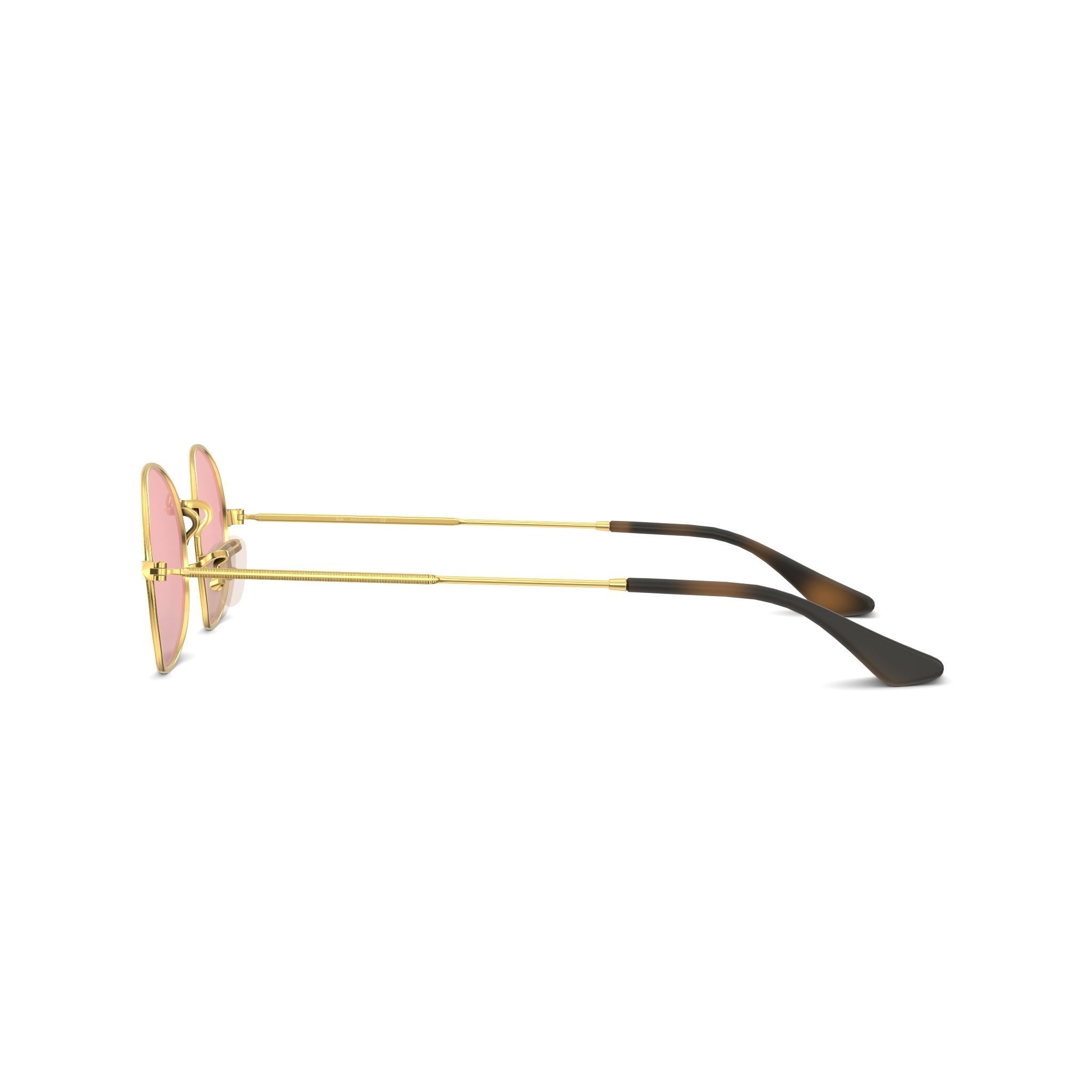 Ray-Ban Oval flat lenses - RB3547N Sunglasses Low-poly 3D model_3