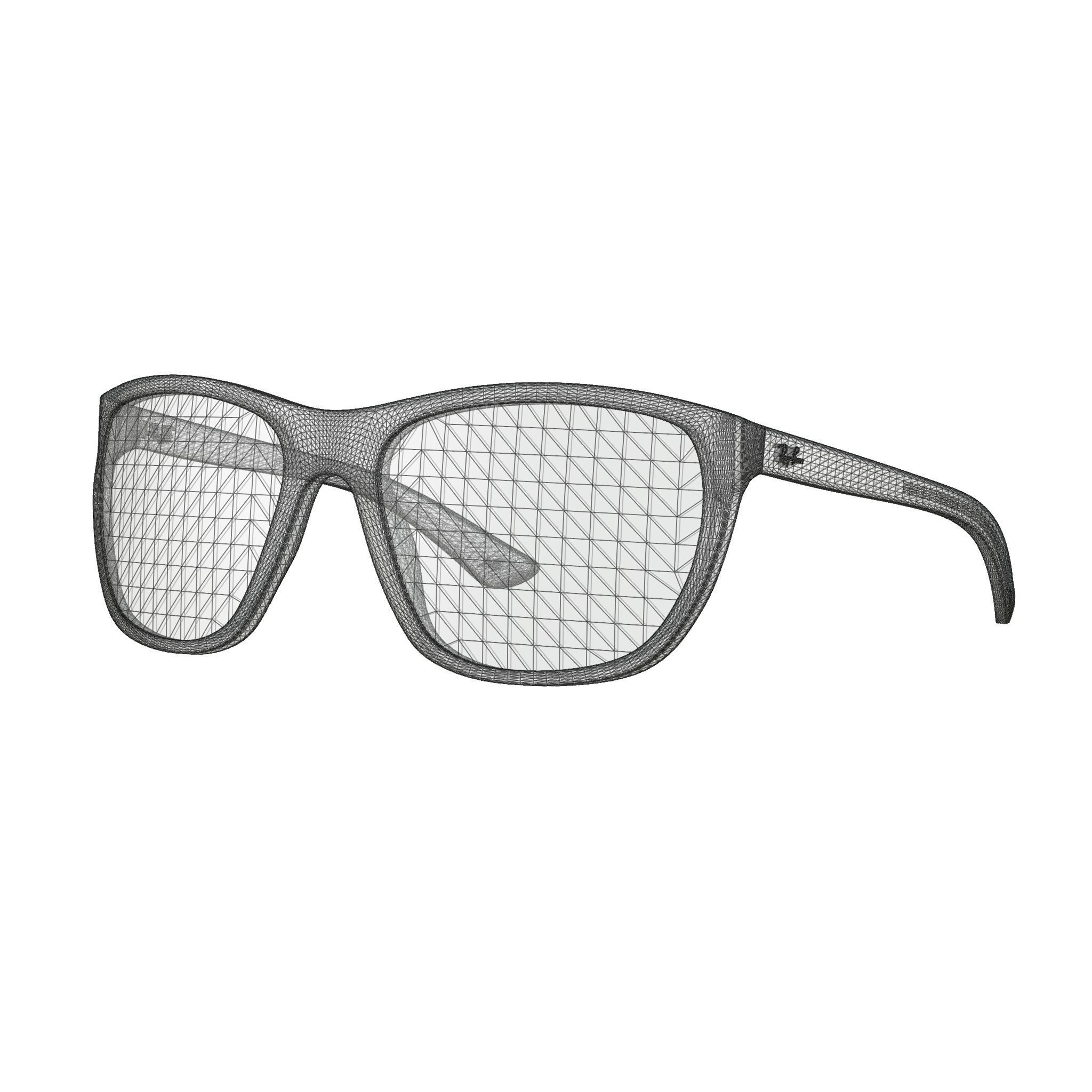 Ray-Ban -  RB4307 601 Sunglasses Low-poly 3D model_4