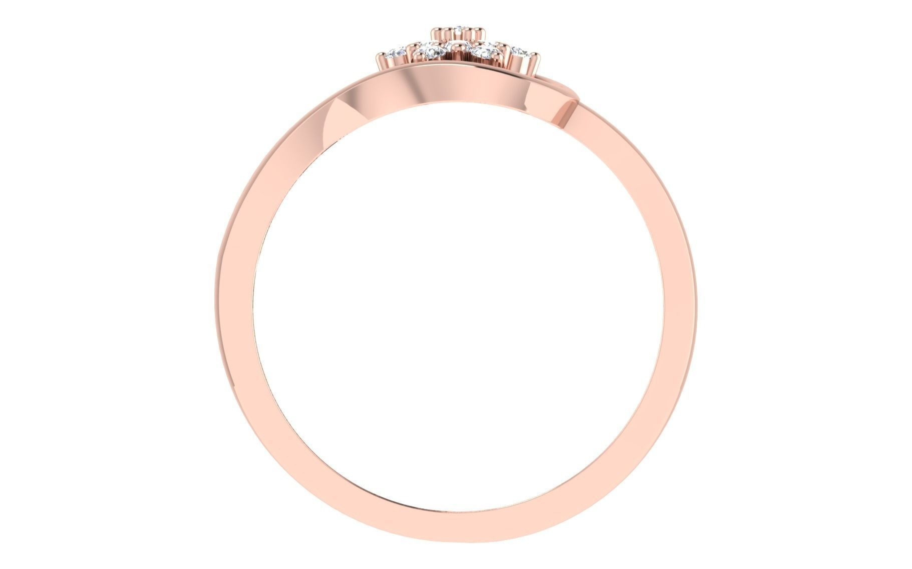 Women Diamond Ring 3dm stl render details 3D print model_3