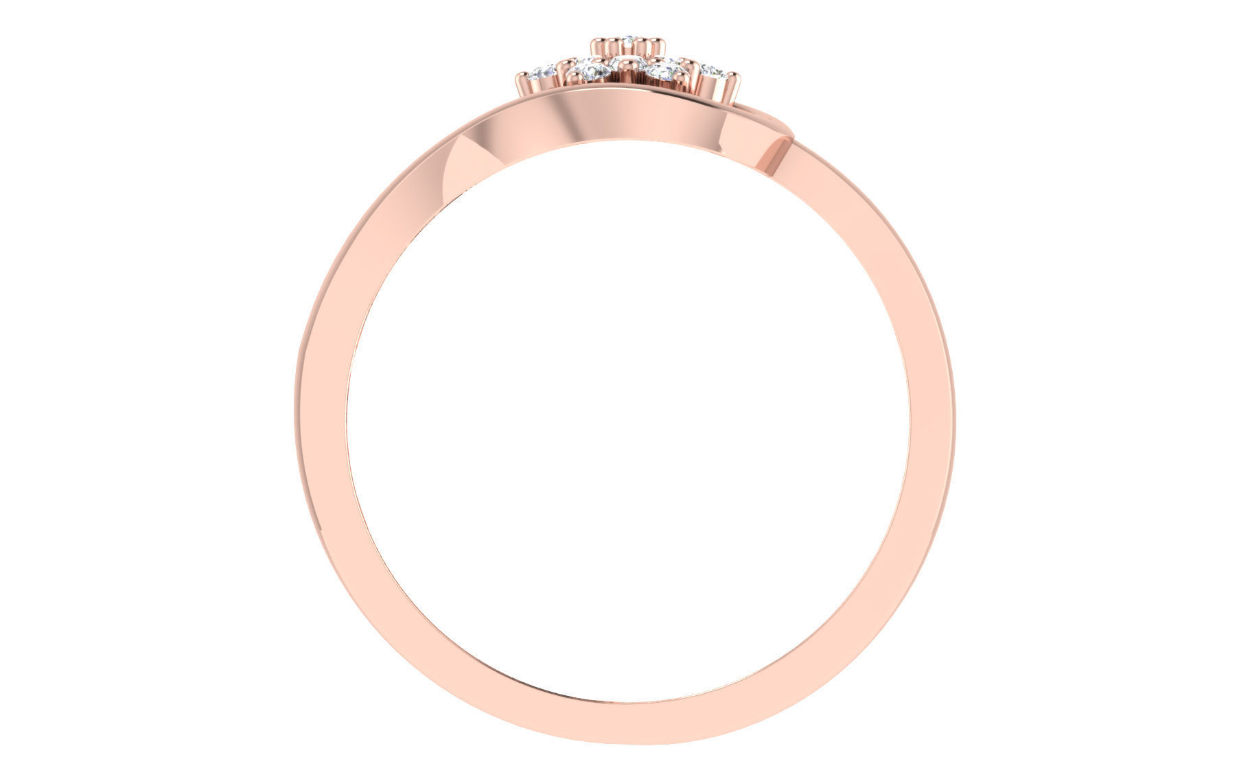 Women Diamond Ring 3dm stl render details 3D print model_2