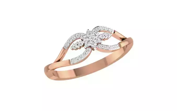 Women Diamond Ring 3dm stl render details