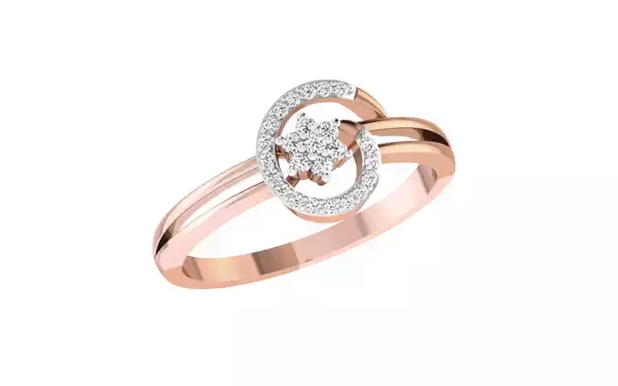 Women Diamond Ring 3dm stl render details