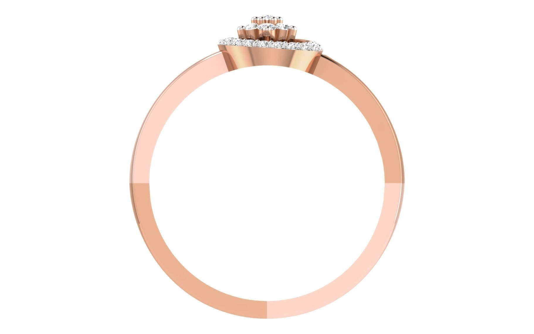 Women Diamond Ring 3dm stl render details 3D print model_4