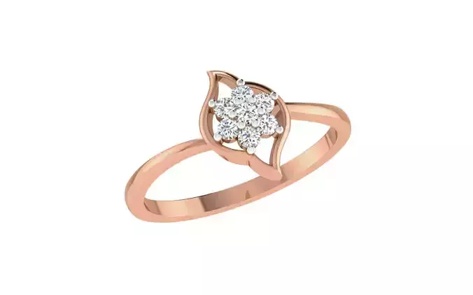 Women Diamond Ring 3dm stl render details